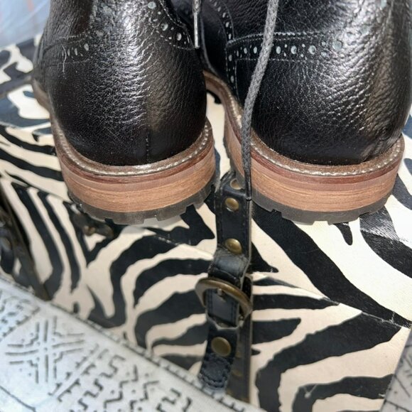 Banana Republic NEW mens wing tip combat lace up career work boots 9 1/2 - Picture 5 of 6